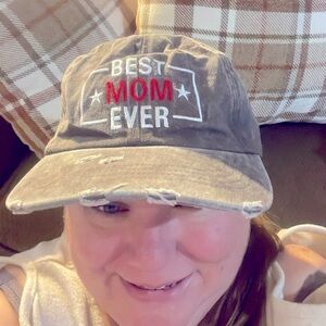 Best Mom Ever distressed baseball hat adjustable strap